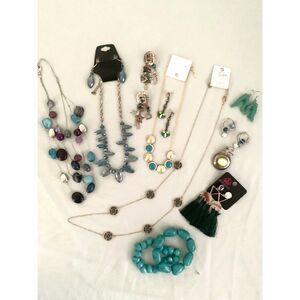 Wearable Jewelry Bundle Blue & Green Lot # 012